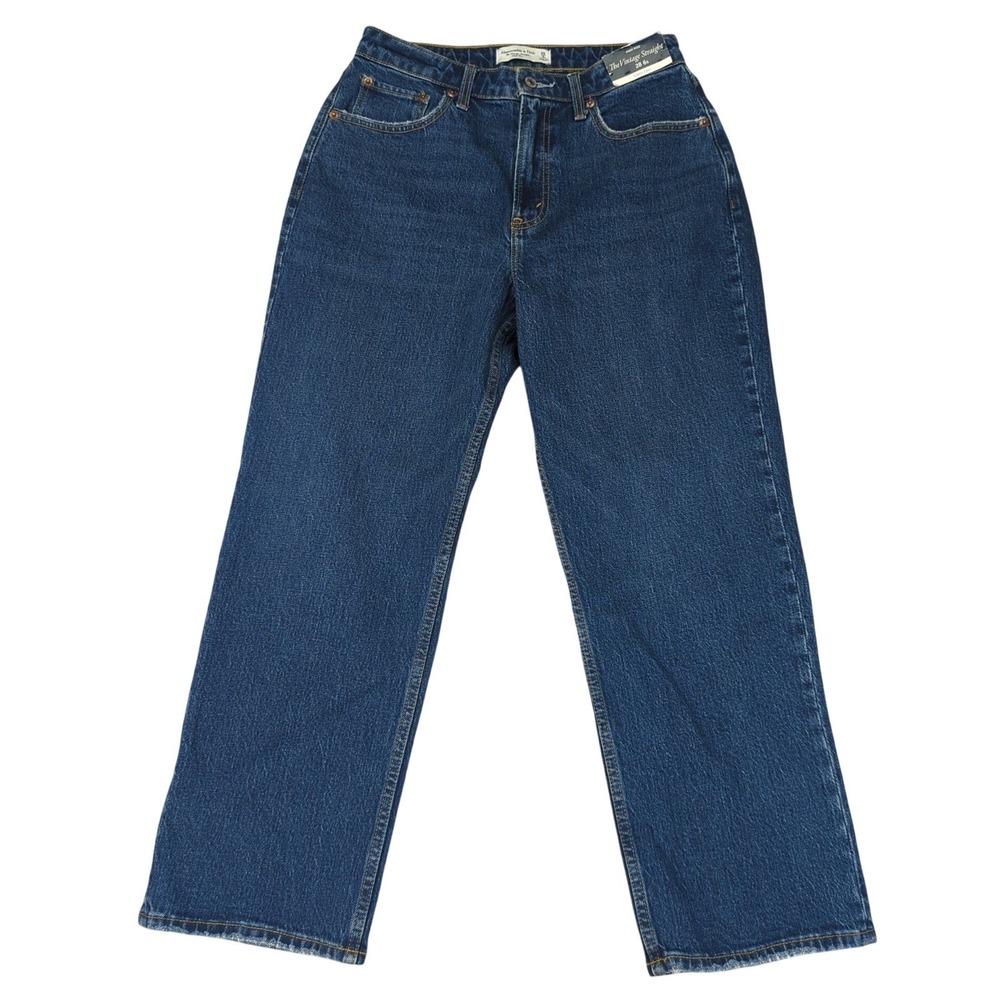 Abercrombie & Fitch Vintage Straight High Rise Curve Love Jeans Womens 28 Short